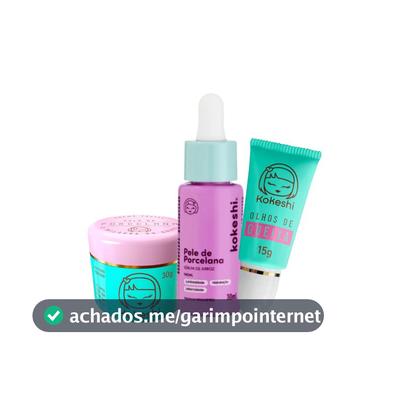 Kit Pele de Porcelana com Sérum de Arroz e Olhos de Gueixa Kokeshi