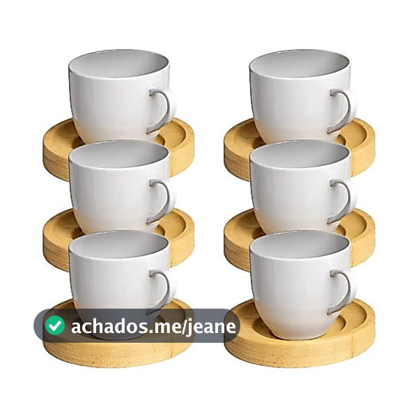 Jogo Xicaras De Porcelana Cafe Expresso 95ml - Elegância em 12 Peças