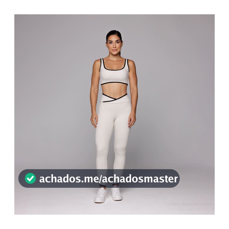 Conjunto Academia Kate Fitness Feminino Top Alta Sustentação e Calça Legging Cós Cruzado Coleção Duo