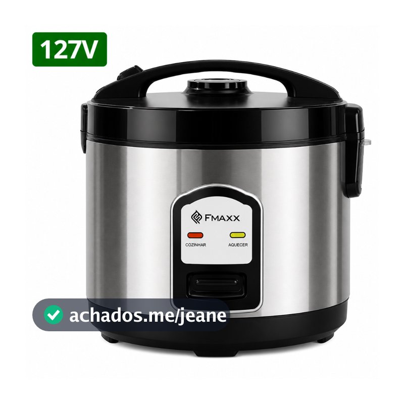 Panela Arroz Eletrica Fmaxx 10 Xicaras 1.8l 700w Prateado 127v 60hz