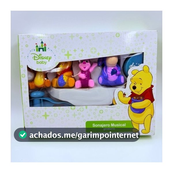 Mobile Giratório Infantil para Berço Musical pooh