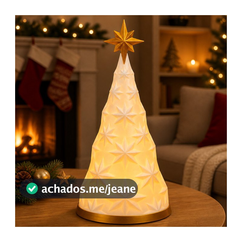 Árvore De Natal Decorativa Com Luz LED Mesa Aparador Enfeite