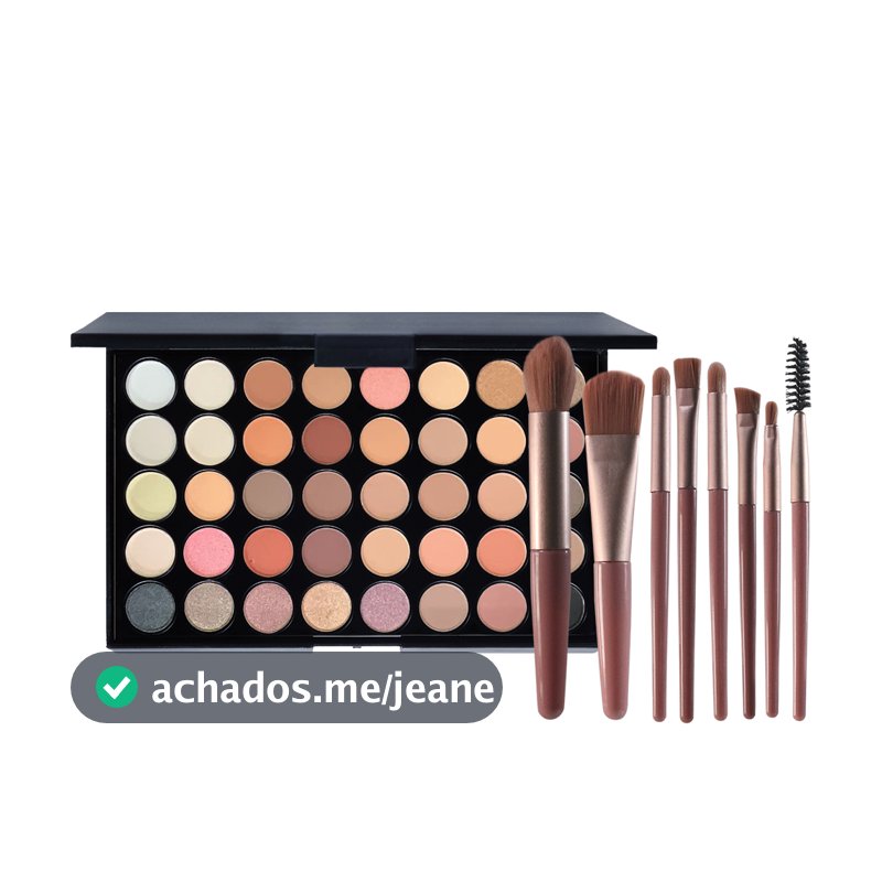 Paleta De Sombras Profissional De 40 Cores , Maquiagem Fosca Brilhante , Pó Colorido Altamente Pigmentado , Ametista Esf