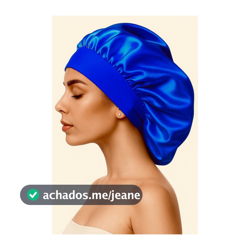 Touca de Cetim com Faixa Larga Elástica | Protege e Retira o Frizz para Cabelos médios
