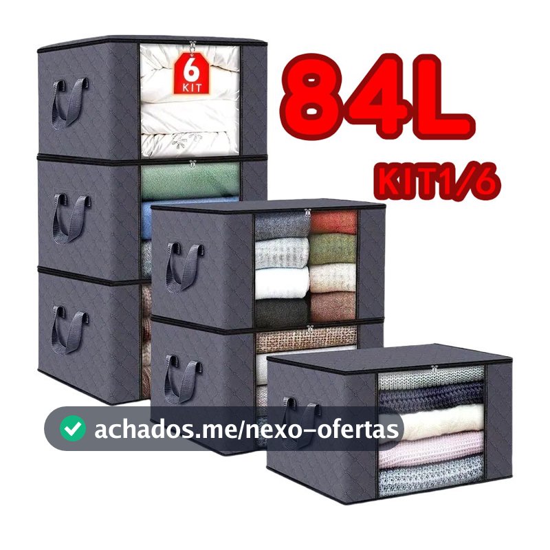 Caixa Saco Organizador Grande para Edredom, Cobertor e Casaco Guarda-Roupa Anti-Poeira Umidade e Insetos
