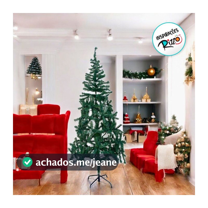 Árvore de Natal Modelo Hortelã - 400 Galhos - 180cm - Ref. RZO430 - 1 unidade - Rizzo