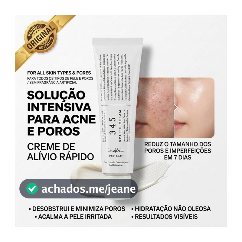 Envio SP | Dr. Althea 345 Relief Cream 50ml Creme Calmante Hidratante Coreano Pele Acneica E Sensível Original