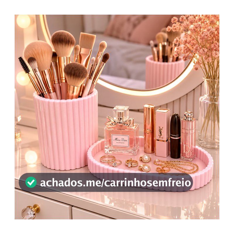 Organizador Bandeja e Porta Canetas/pincéis de Mesa  Porta Joias, Porta Chave e Maquiagem