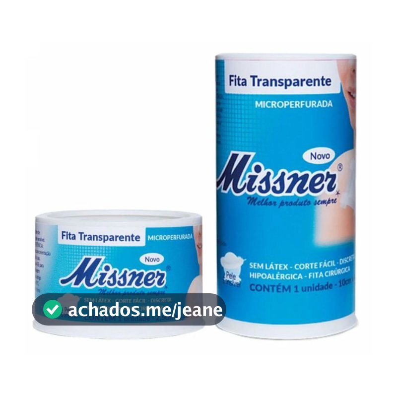 Fita Cirúrgica Curativo Transparente Microperfurada Hipoalérgica  Missner 10 CM X 4,5 M