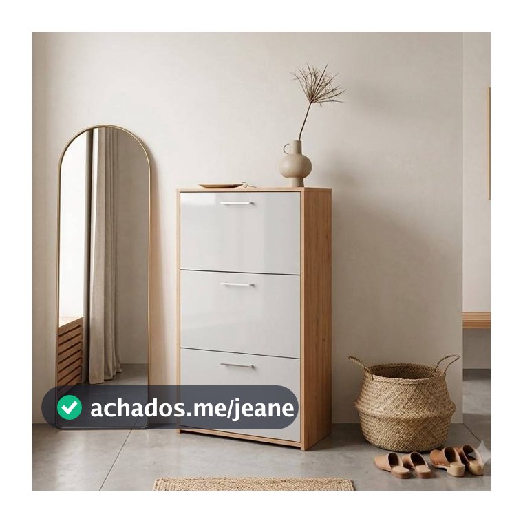 ENVIO FULL - Sapateira Retrátil Inclinável c/3 Portas Basculantes Organizador Multiuso