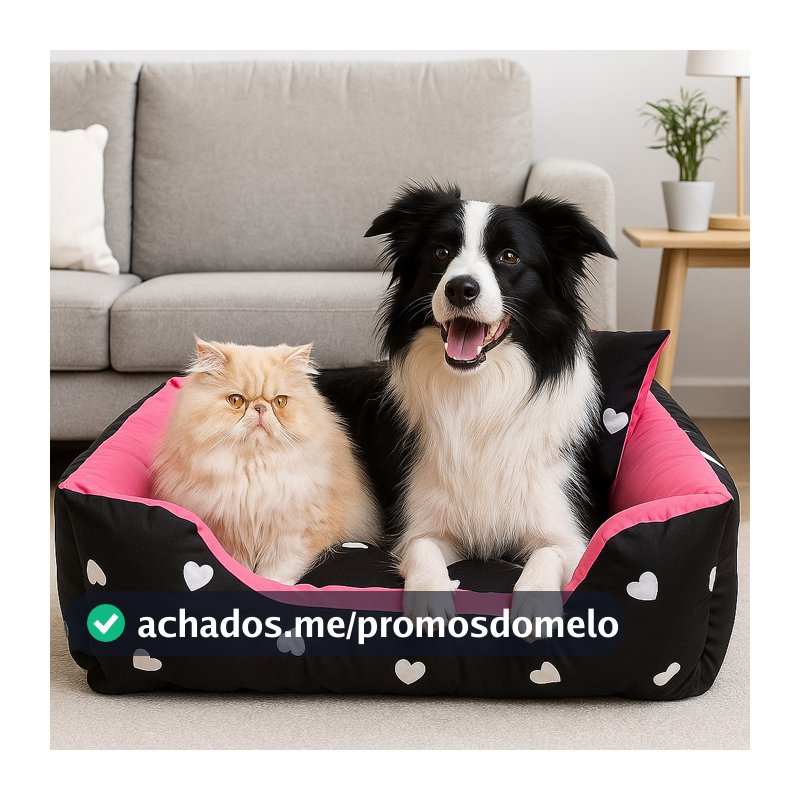 CAMA PET CONFORTÁVEL CAMINHA CACHORRO MEDIO 60 X 50 ZIPER REMOVIVEL SILICONIZADA FUNDO IMPERMEAVDEL