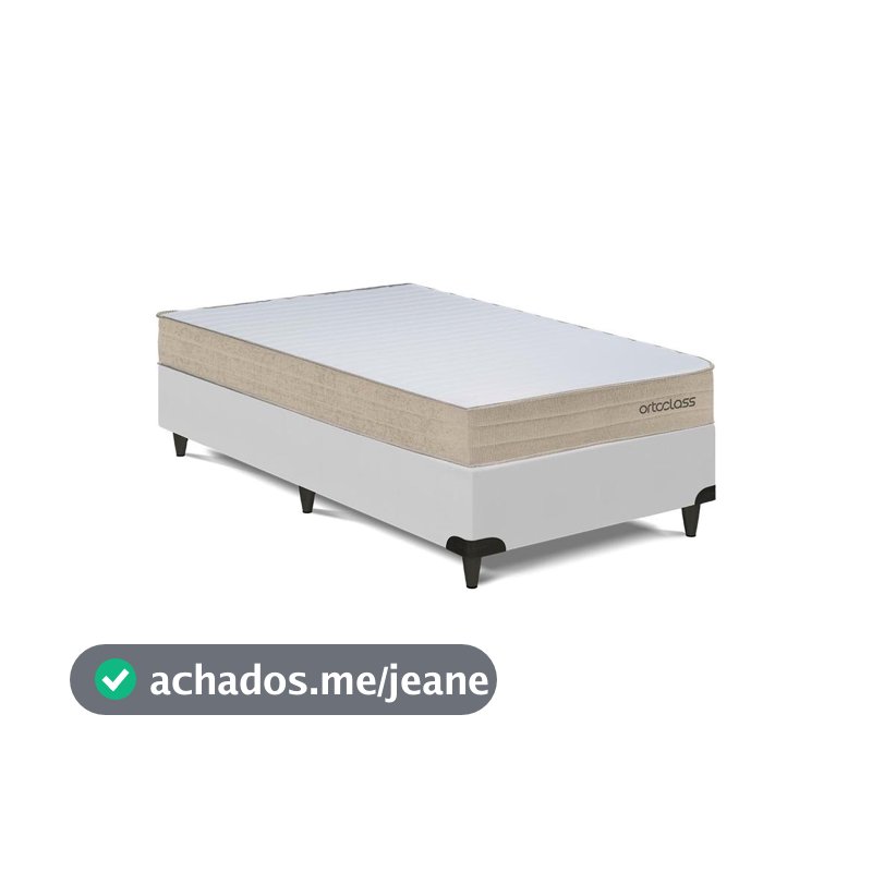 Cama Box e Colchão Poli D33 -Solteiro(78x188)- Ortoclass