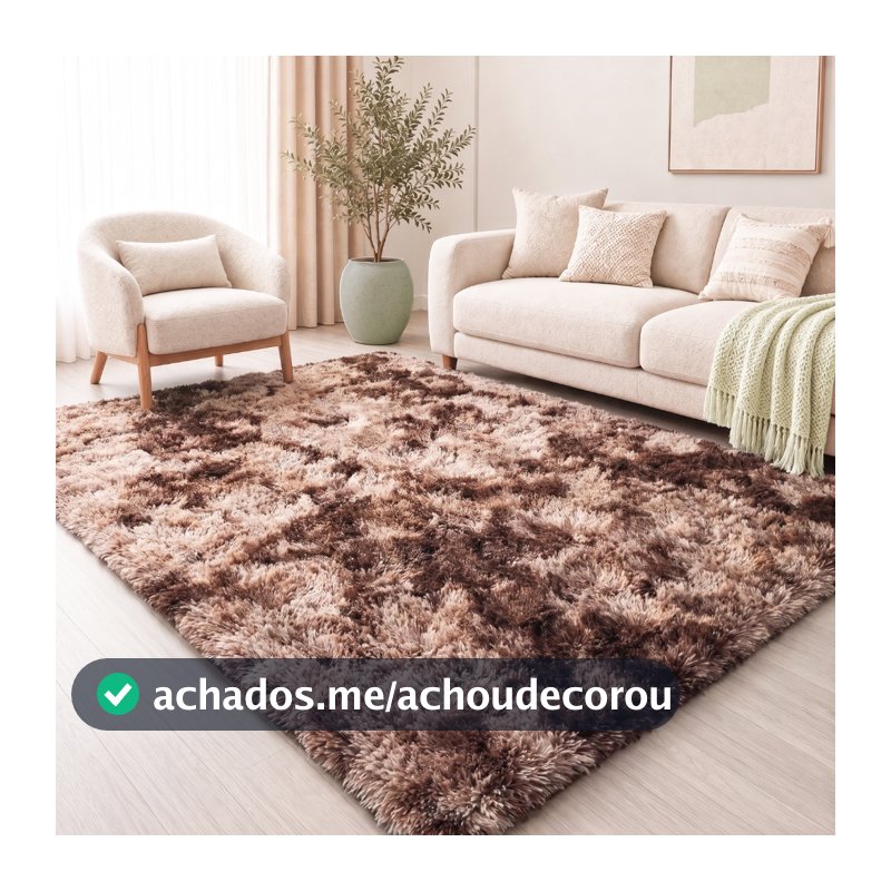 Tapete Sala 2,00x1,50 Quarto Peludo Felpudo Várias Cores