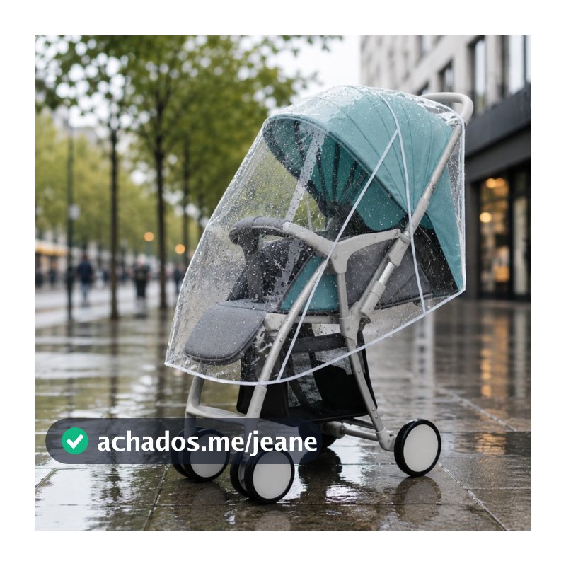 Capa De Chuva Universal Para Carrinho De Bebê Transparente Impermeável Com Ventilação