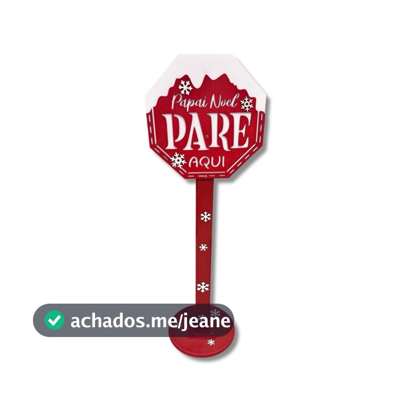 Placa Natal Natalina Pare Papai Noel decorativa