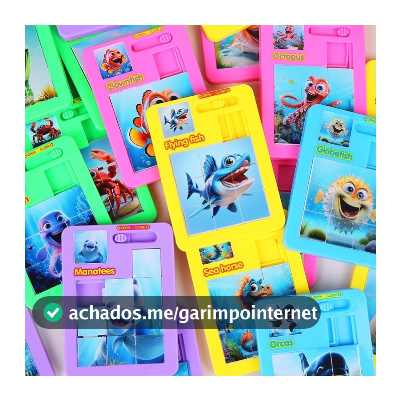 30 Pçs/20/10 Novo Quebra-Cabeça Dos Desenhos Animados Huarongdao Animal Marinho Labirinto Pequeno Brinquedo Presente Da