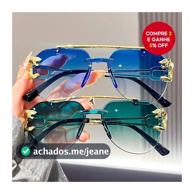 Óculos De Sol Chanfrados Sem Moldura Para Mulheres E Homens Proteção UV Retrô Elegantes