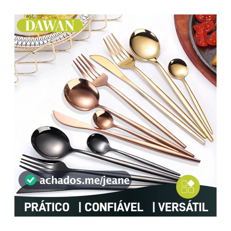 24 peças Jogo Talheres Inox  Slim faqueiro Em Aço para cozinha utensílios domésticos
