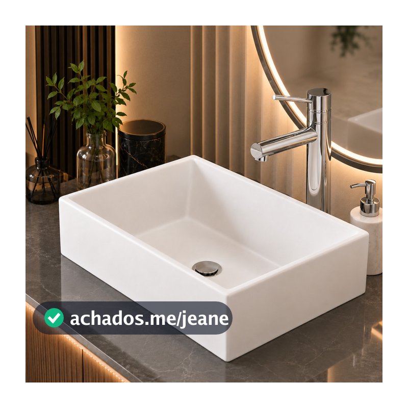 Cuba Sobrepor banheiro de cerâmica Torino Mármore sintético 40 cm Para Bancada lavabo