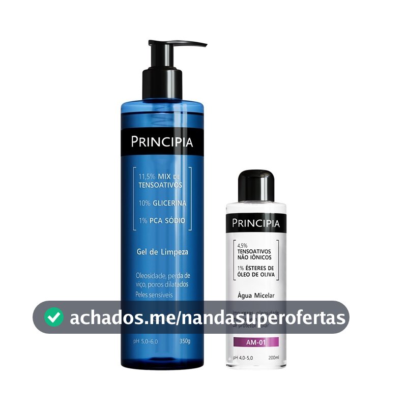Principia Kit Double Cleasing c/ Água Micelar AM-01 + Gel de Limpeza GL-02