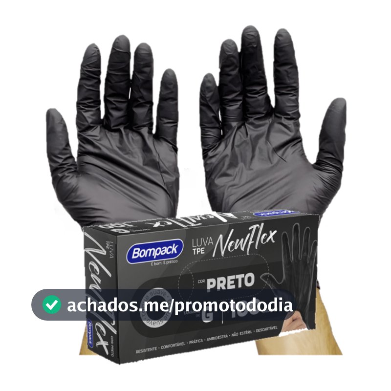 Luvas pretas sem pó viniflex descartáveis pronta entrega salão barbearia jardinagem