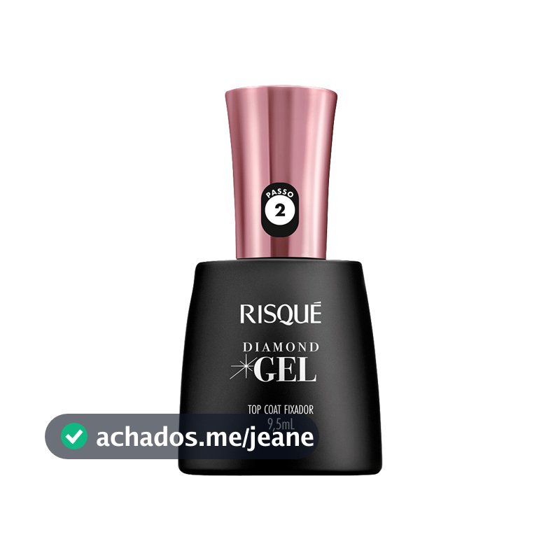 Top Coat Fixador Risqué Diamond Gel Cremoso
