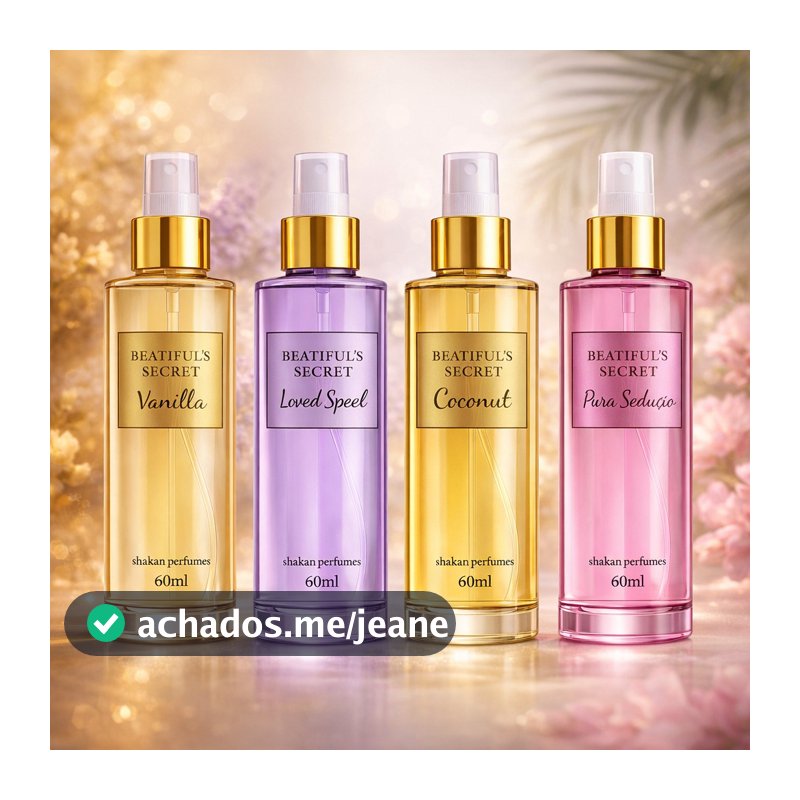 Kit 4 Body Splash victoria Lançamento Vanilla love speel pure seduction coconut