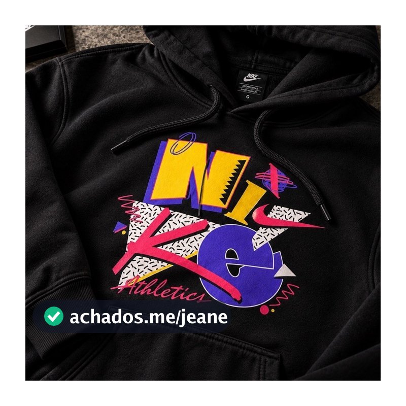 Blusa de Frio Moletom Flanelado Casaco com Capuz N ATHLETICS VIRGULA PREMIUM