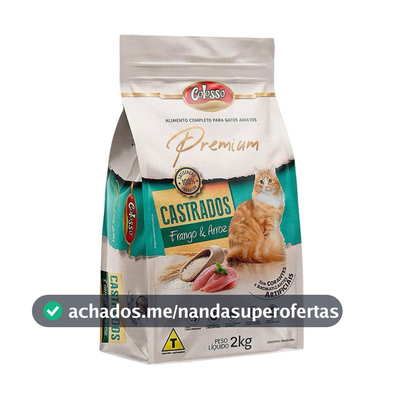 Ração Colosso Premium Gato Castrado 2 Kg Frango