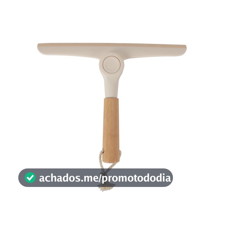 Rodo de Pia Dobrável com Cabo de Bambu Oikos Rodinho Off White Bege
