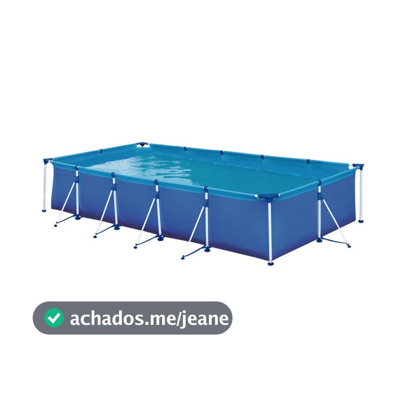 Piscina Premium Estruturada 7600 Litros Azul Retangular Mor