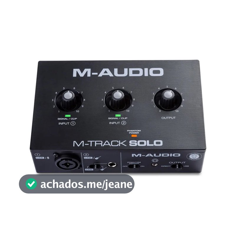 Interface de Áudio M-audio 2 Canais M-track Solo Usb