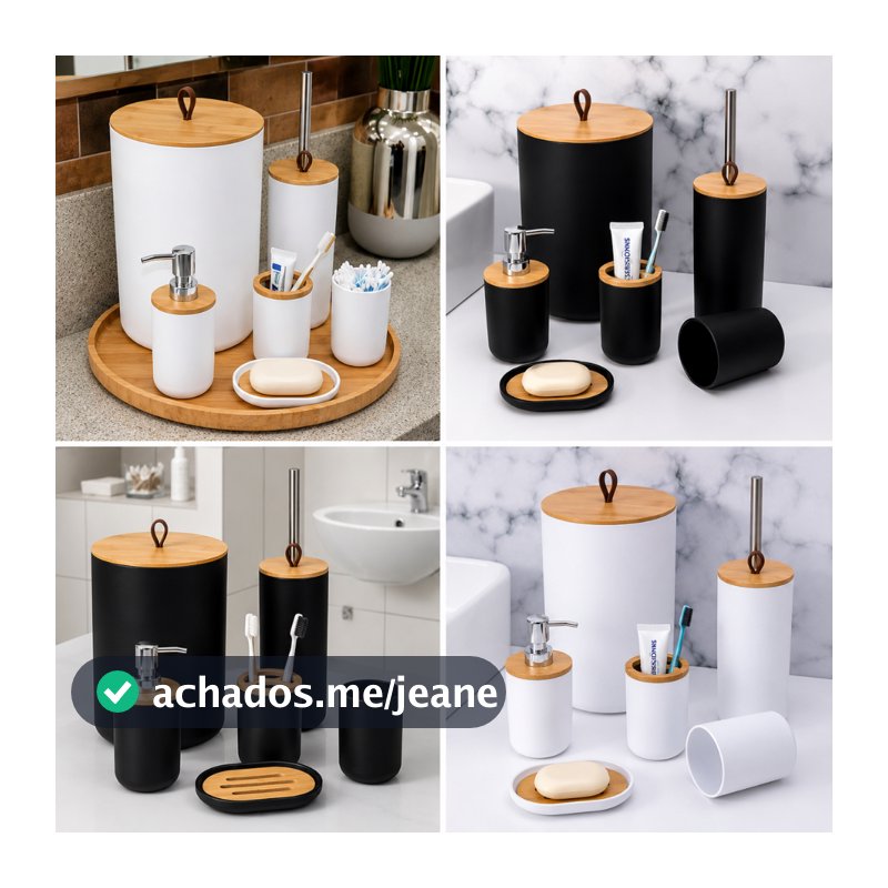 6 ou 4 Peças Kit Banheiro Acessórios Kit de Banheiro Completo Porta Sabonete Liquido Banheiro