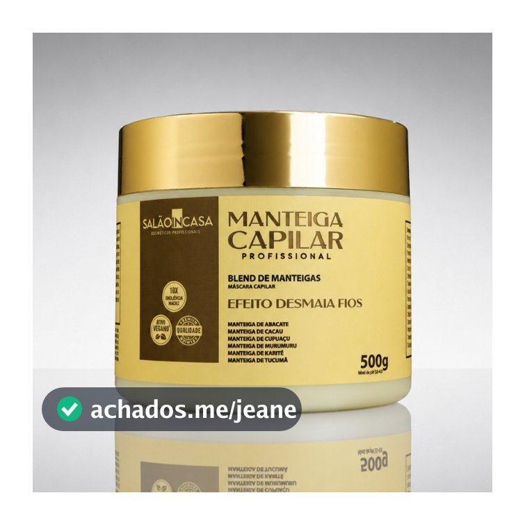 Máscara Capilar Alisa e Nutre 1 Minuto | 6 Manteigas | Desmaia Cabelo | Anti Frizz | Salão In Casa
