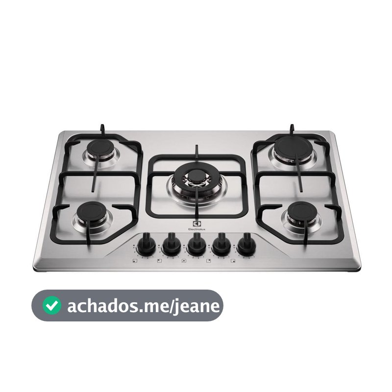 Cooktop 5 Bocas a Gás Electrolux Inox Experience Multi Chama e Grade Ferro Fundido (KE5XC)