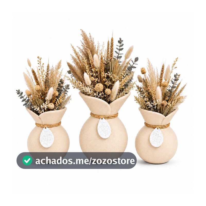 Kit 3 Vasos Cachepot Decoração Minimalista Sala Escritório Impressão 3D Decoração Moderna