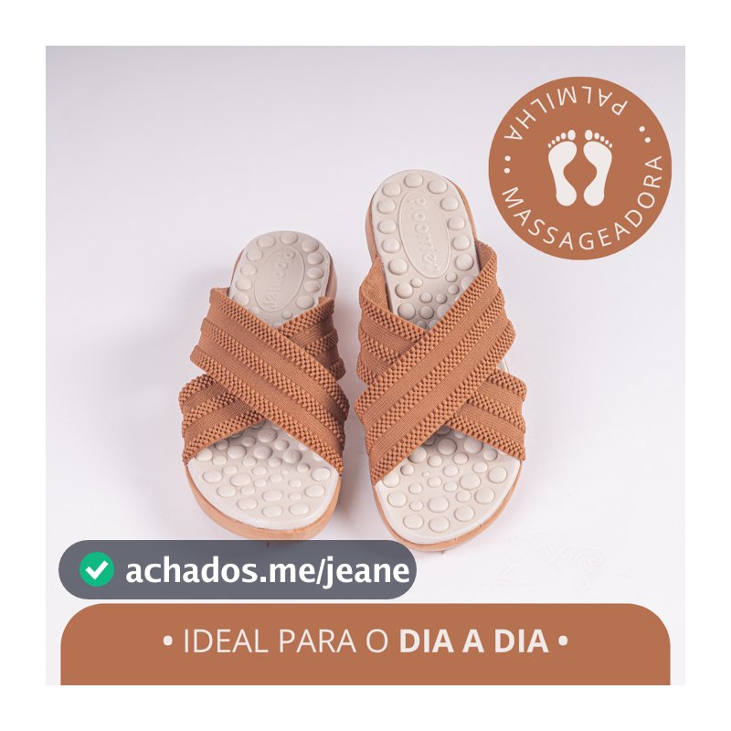 Chinelo Ortopédico com Elástico Trançado e Palmilha Massageadora Ideal para Esporão e Faciste Plantar