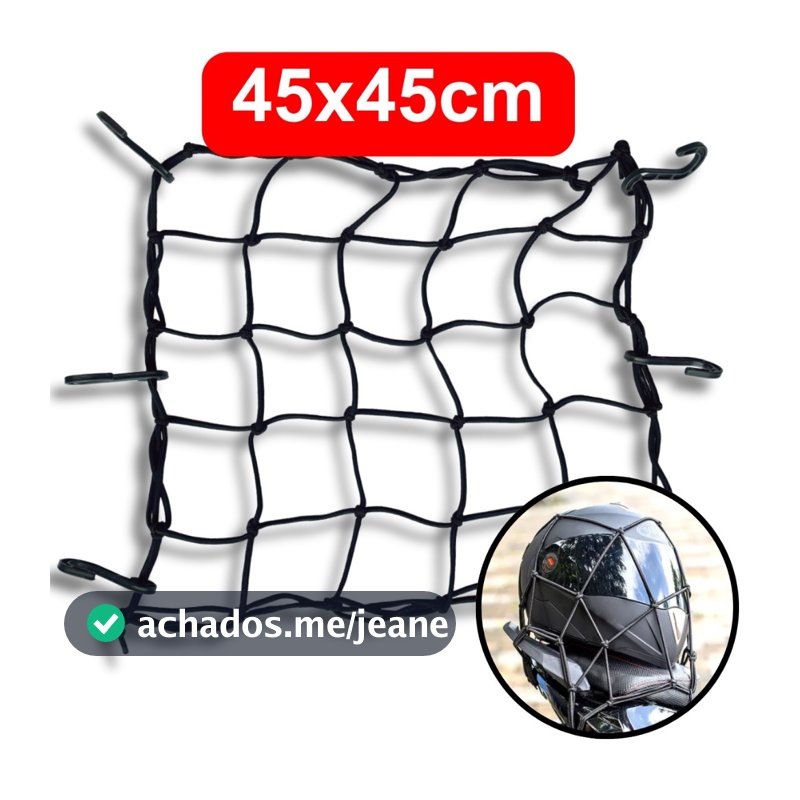 Rede Moto Elastico Aranha Grande 45x45 Motocicleta Bike Moto Teia Para Moto Redinha de Bicicleta