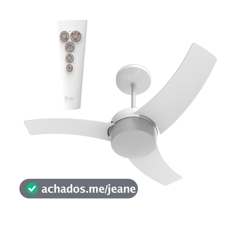 Ventilador Teto Aliseu Wave Branco Com Controle Remoto