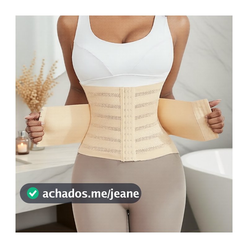 Cinta Modeladora Feminina Respirável – Espartilho para Cintura que Apoia a Redução de Medidas