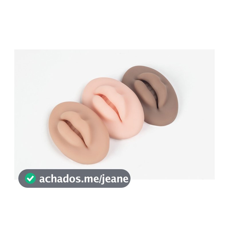 Prótese Boca Lábios Sintética Realista Silicone Maleável Para Treino Micropigmentação Labial Maquiagem Profissional