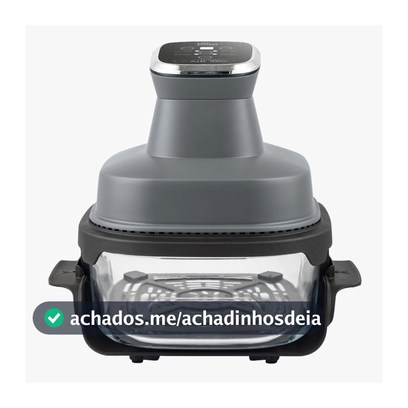 Fritadeira Elétrica 4L com Cesto de Vidro 1500W AFV-101 Air Fryer Travessa de vidro com Tampa Kian