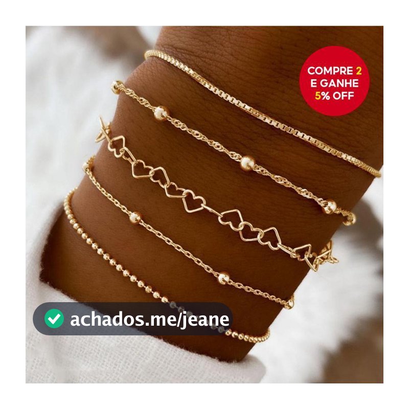 Conjunto De Pulseira De Moda Para Acessórios Femininos Corrente De Coração De Contas Redondas , Acessório De Joias De Ca