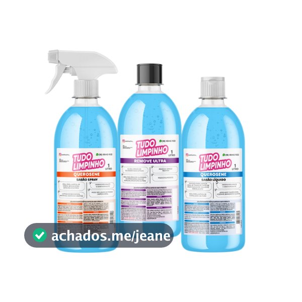 KIT TRIO BÁSICO SABÃO, SPRAY QUEROSENE + REMOVE TUDO LIMPINHO