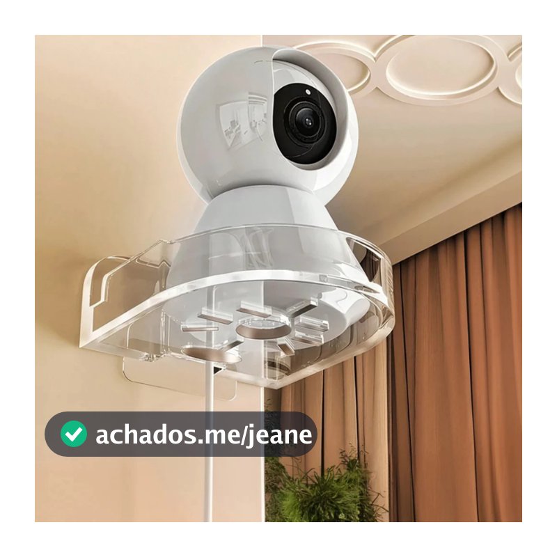 Suporte Multiuso Autocolante Resistente Câmeras Babás Eletrônicas Decoração Organizador Furos Fios