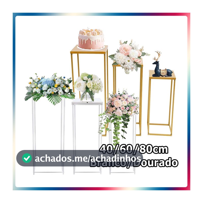 3 peças festa pilar quadrado suporte de flores de casamento 40/60/80cm expositor festa igreja decoração