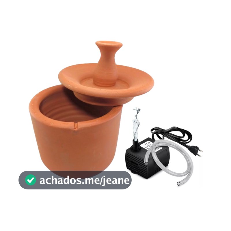 fonte de água para gatos bebedouro gato grande de barro cerâmica artesanal 2litros com bomba