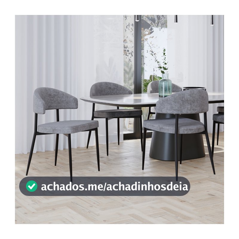 4 Unidades Cadeira Bless Fixa C/4 Pés 53 X 55 X 78 cm