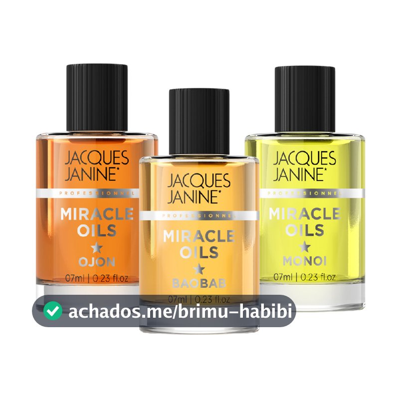 Kit Jacques Janine 3 Óleos Reparadores Pontas Miracle Oils Cronograma Capilar 7ml