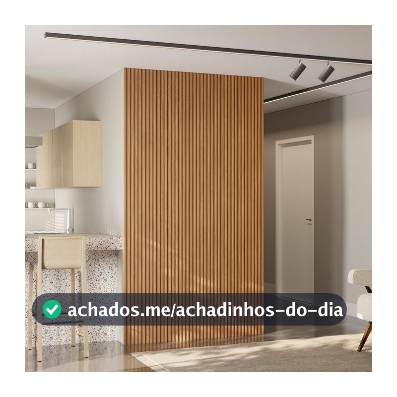 Painel Ripado Modular 2,50x1,41cm (3,53m²) Nature Fosco Marrom Linea Brasil 3.53